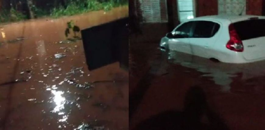 Temporal derruba árvores, causa inundação e invade casas em Várzea Grande; veja vídeos (Crédito: Reprodução)